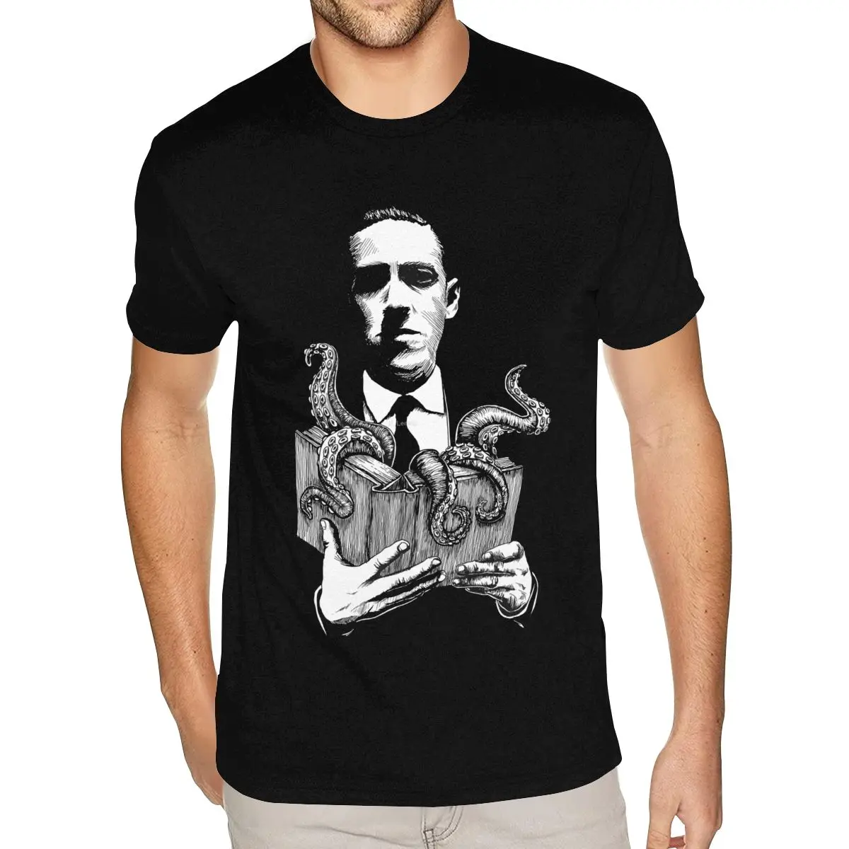 

Lovecraft Cthulhu Lovecraftian Horror Tee Shirts Big Size Men's DIY Tshirt