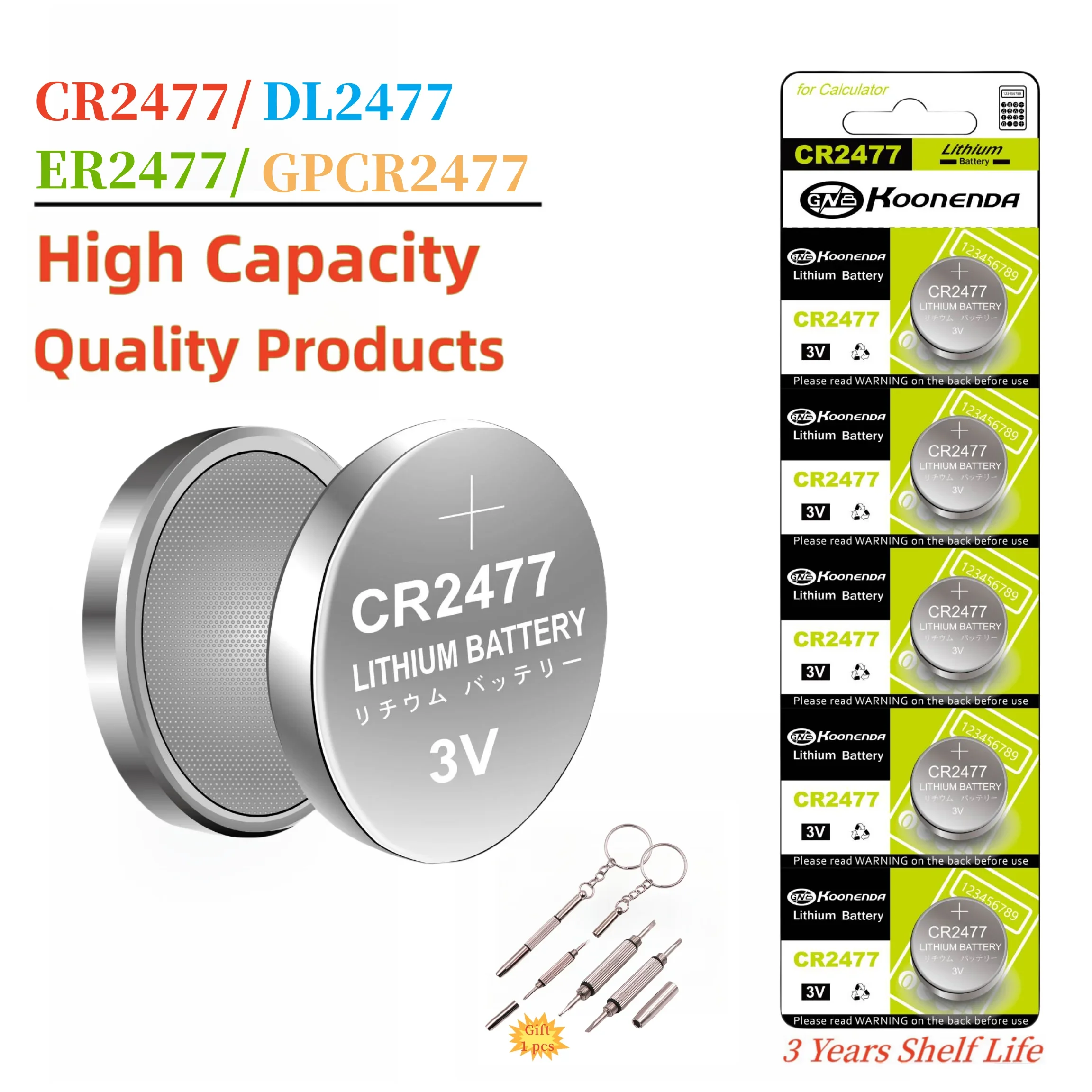 High Capacity 2-20pcs CR2477 Button Cell Battery 2477 Watch Batteries for Remote Calculator Scales Stable Performances with gift