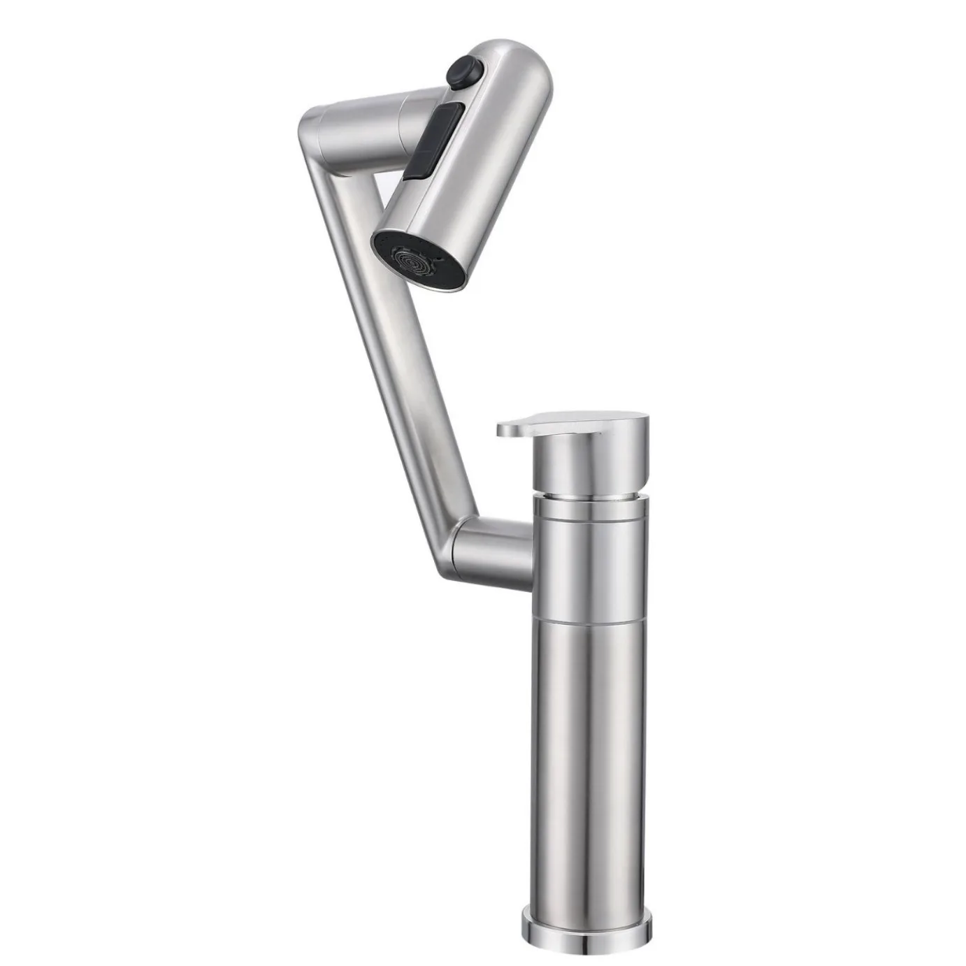 

Nickel 304 Stainless Steel Bathroom Basin Faucet Single Handle Cold And Hot Water Sink Tap Lavatory Home Sink Water Tap