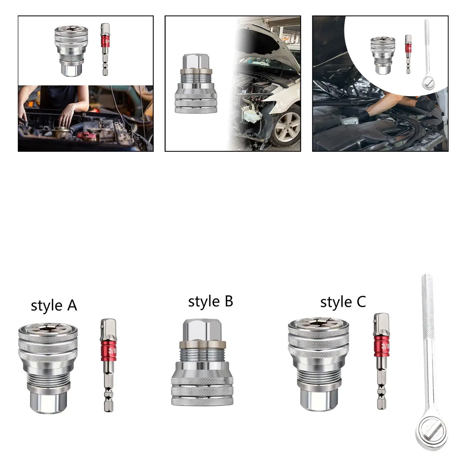

Universal Socket Wrench Tool Standard 10-19mm Adjustable Socket 10-19mm