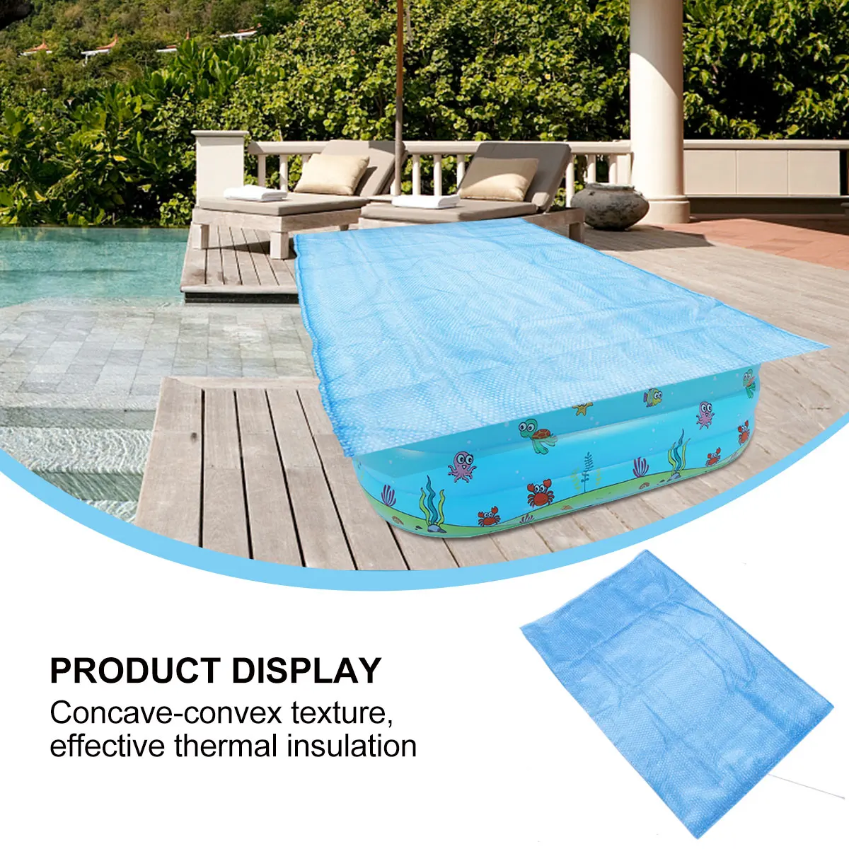 

Swimming Pool Insulation Film PE Cover Rainproof Mat Protector Frame Heat Preservation Plastic