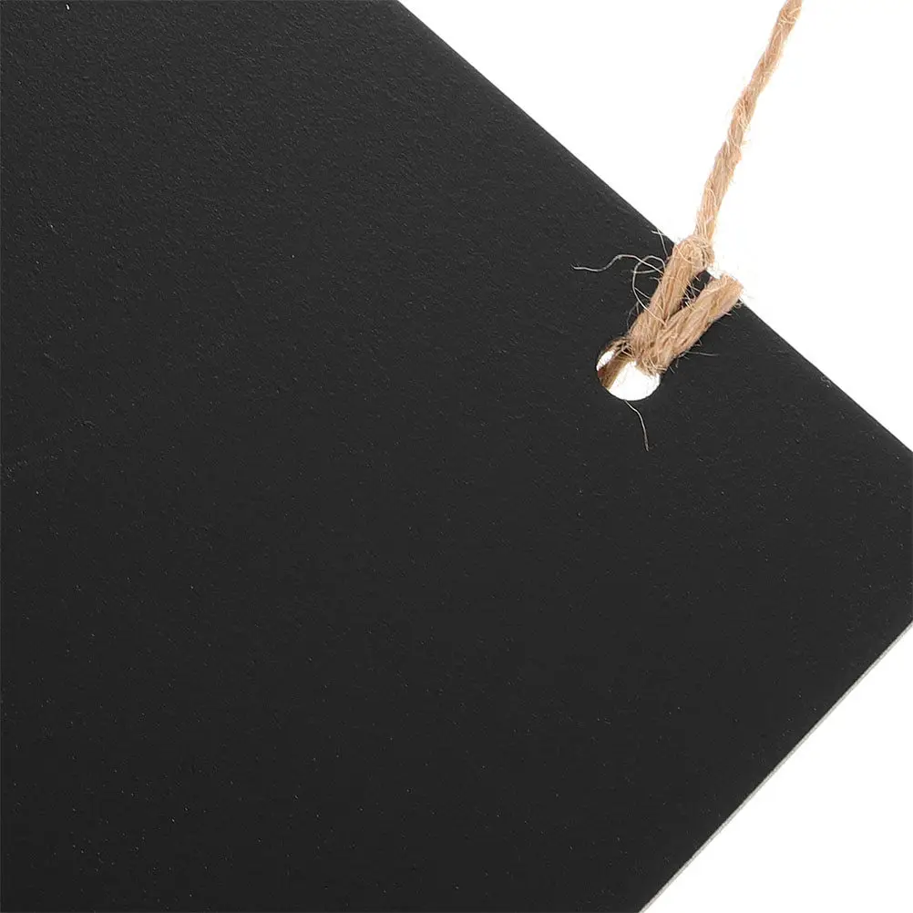 4Pcs Double Sided Erasable Chalkboard Sign Made of Solid Wood Hanging Rope Included Vintage Style for Wedding Party Kitchen Use