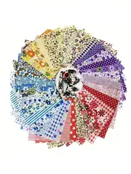 30pcs Random Cloth Set DIY Flower Cloth Head Pastoral Floral, Handmade Doll, Handmade Patchwork, Small Cloth