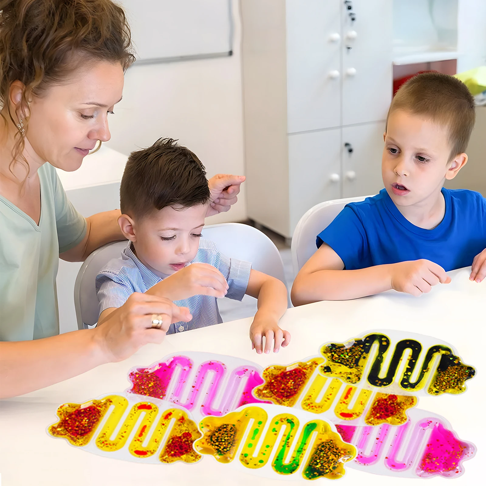 

Сжимаемая игрушка PocketSize для офиса, снятия тревоги и СДВГ, мягкие сенсорные трубки Gootoobz, оригинальные 8 шт.