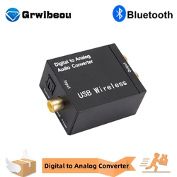 Digital to Analog Audio Converter Optical Fiber Coaxial Signal to Analog DAC Spdif Stereo 3.5MM Jack RCA Amplifier Decoder