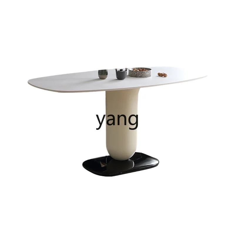 

Lmm solid wood dining table cream style piano paint dining table small apartment rectangular coffee negotiation table