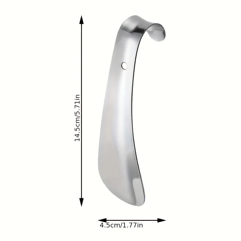 Portable Stainless Steel Shoe Horn, Metal Helper for Men Women, Ideal for Seniors Pregnant Disabled Travel & Back Pain