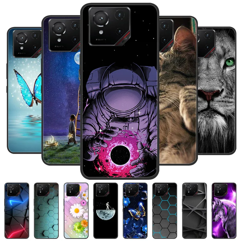 Para asus rog telefone 9 caso macio tpu silicone capa traseira para asus rog telefone 9 5g casos de telefone rog9 ai2501 2025 bonito dos desenhos animados capa