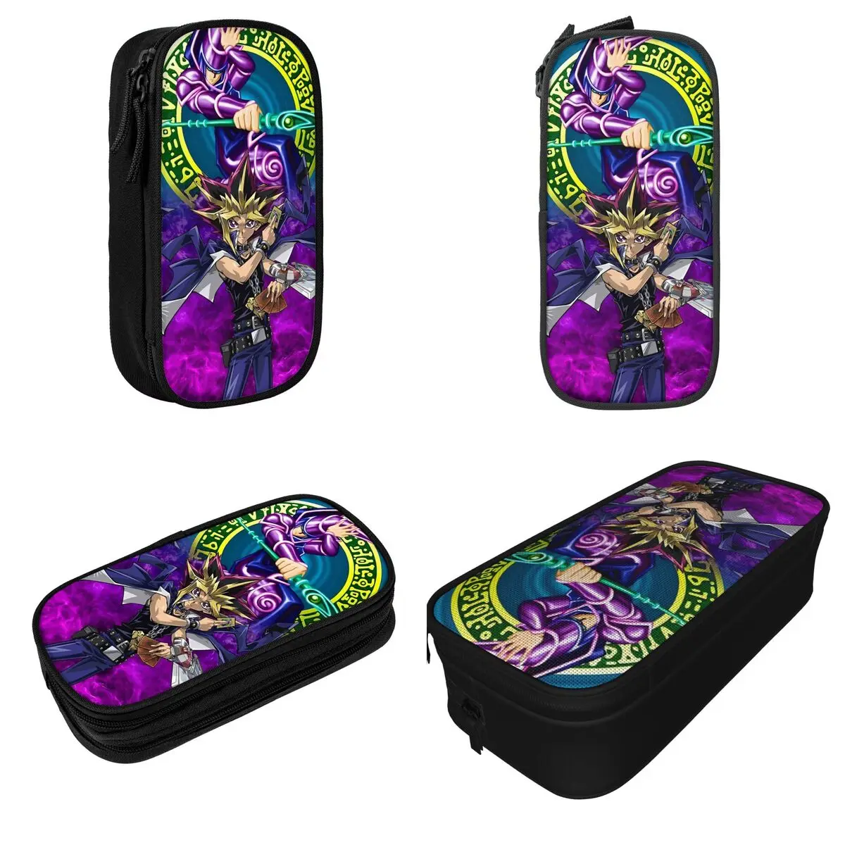 YuGiOh! Yugi Muto-Porte-stylo de dessin animé Anime de grande capacité, porte-crayon de jeu de cartes, sac pour étudiant, fournitures scolaires, étuis à fermeture éclair