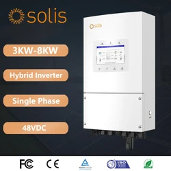 Solis 3KW 5KW 6KW 8KW Hybrid Inverter S6-EH1P8K-L-PLUS Single Phase 230V 48VDC IP66 Solis Inverter Max 6 Pcs In Parallel