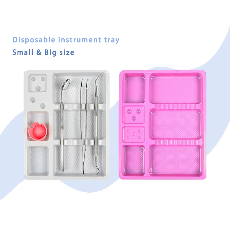 

Colorful Disposable Plastic Tray Medical Instruments Trays Consumables for Lab Clinic Use