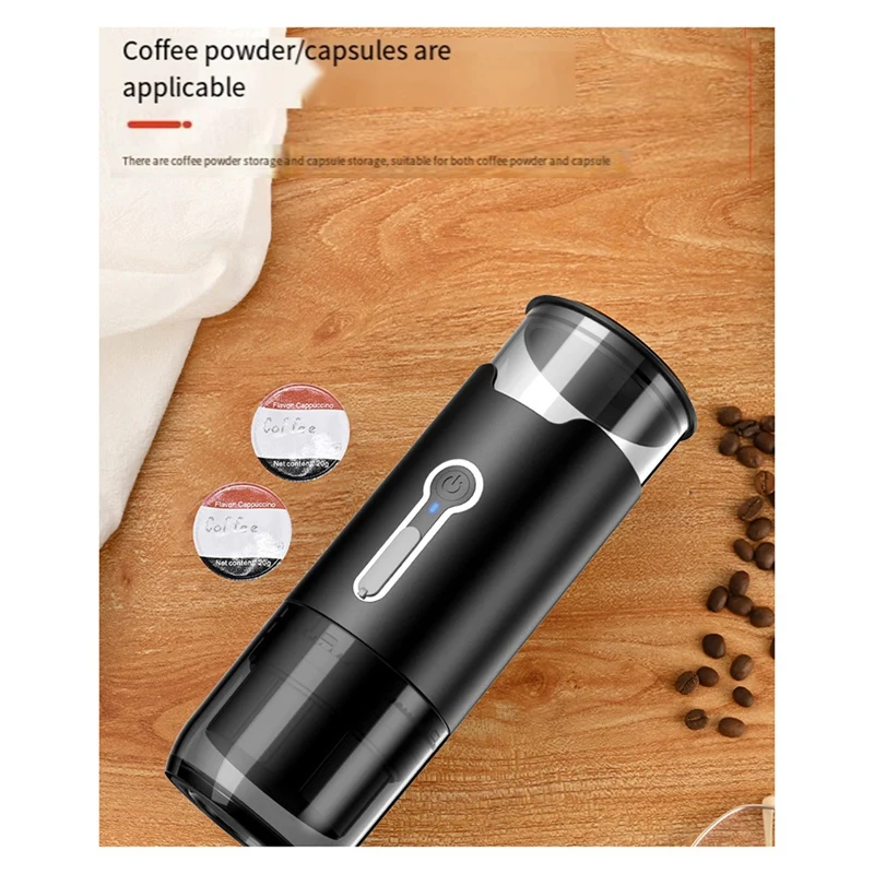 Портативная кофеварка премиум-класса ABXH, электрическая мини-эспрессо-машина, идеально подходит для путешествий, кемпинга и пеших прогулок