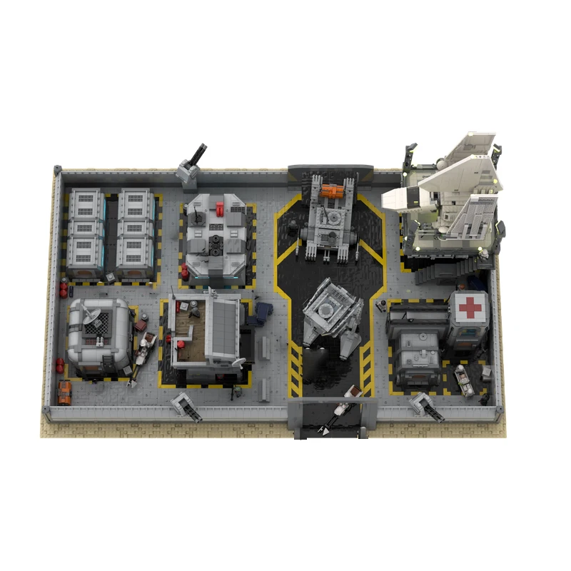 MOC- 154540   Space War Ultimate Imperial Base Kombination Modularer Baustein Militärszene Architektur Ziegel Spielzeug Kindergeschenke