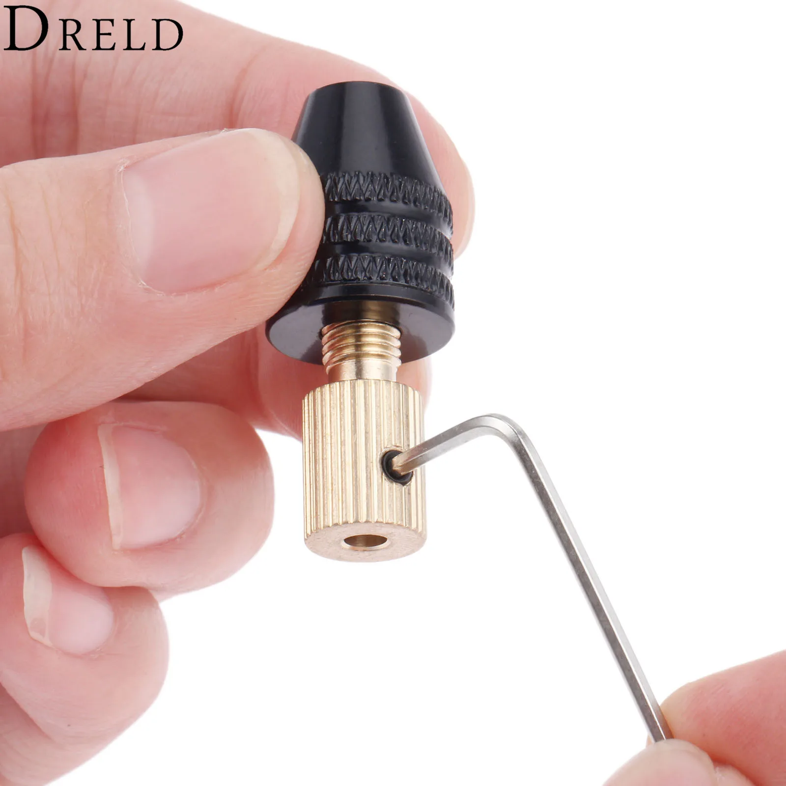 DRELD 3pcs/set 0.3-3.4mm Universal Electronic Drill Bit Mini Drill Chuck Collet Tool Set with Drill Hand Power Tool Accessories