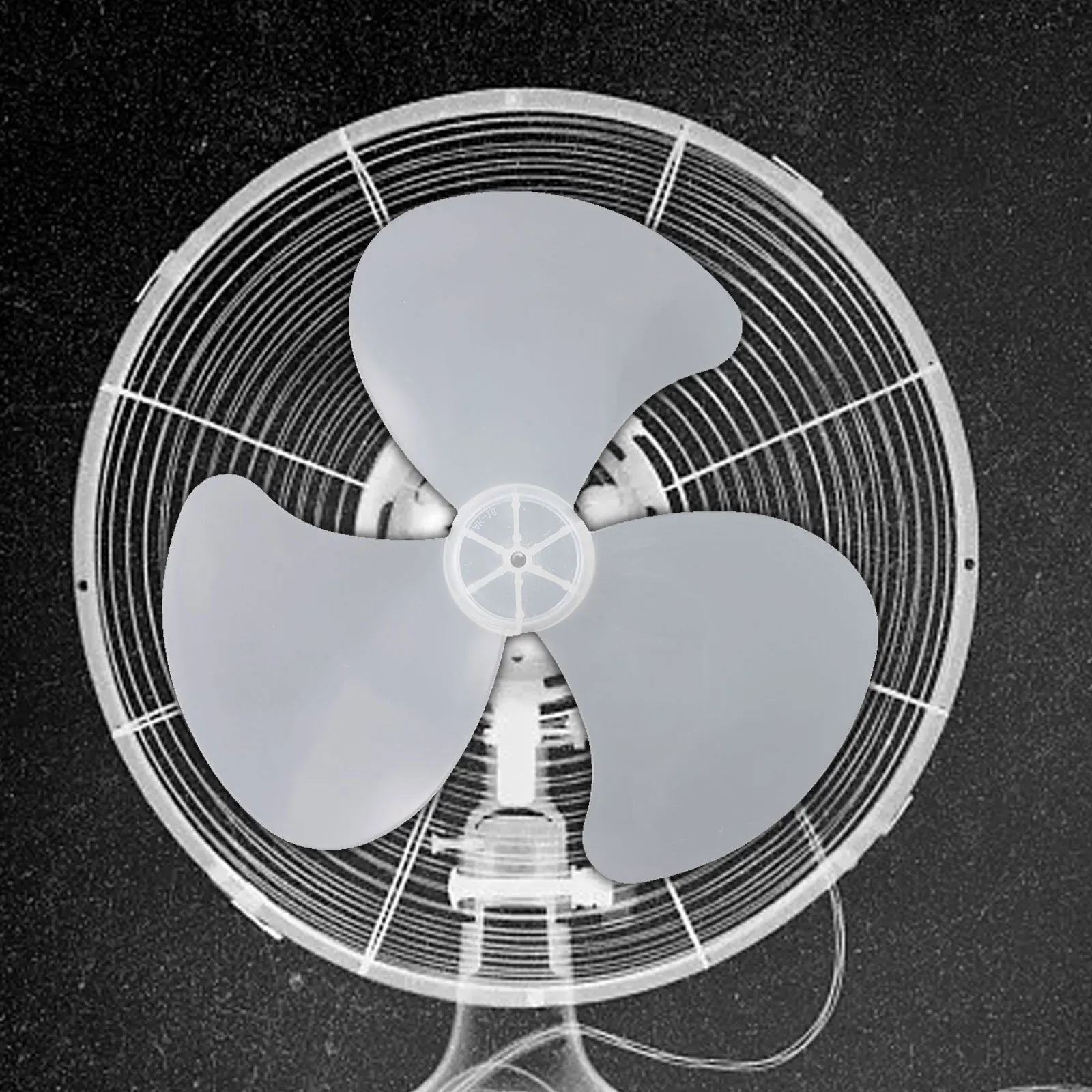 Lâmina plástica do fã para o agregado familiar, folhas plásticas pretas, fáceis de limpar, cinco lâminas, polegadas, Polegada