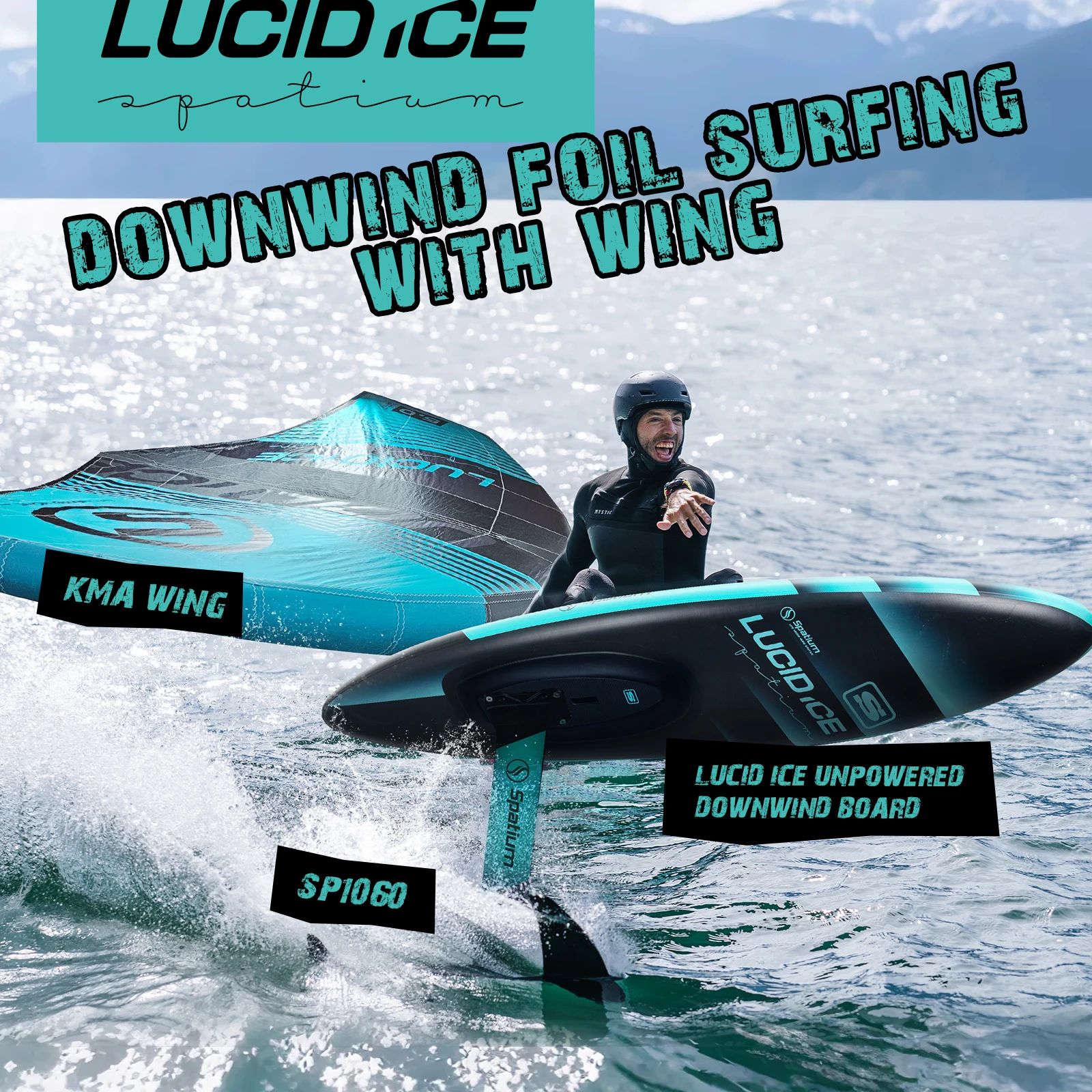 Spatium Inflatable Downwind Board Surfing Kifting Surfing Handheld Inflatable Wind Wing Foil Board with Paddle for Watersports