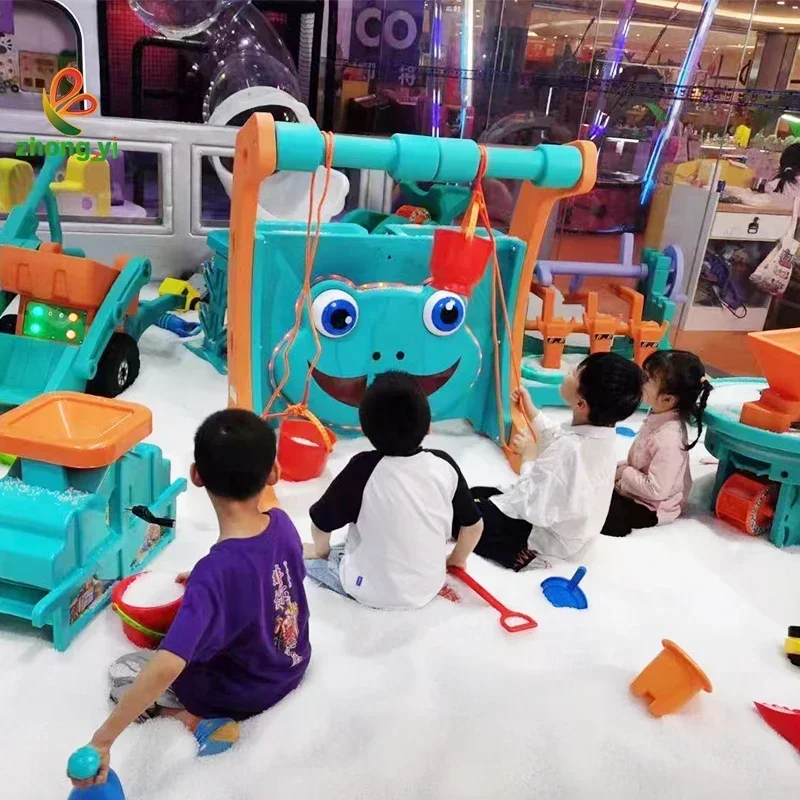 big sandpit toys Children's Park Business Plan soft play with kids slide set play house indoor playground sand pit by zhongyi