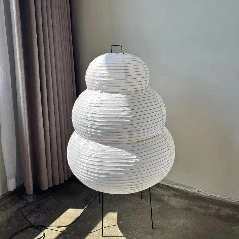 Japanese Xuan Paper Lamp Akari Modern originality Atmosphere Table Lamp 3-color Dimmable Eye Protection Living Room Bedside Lamp