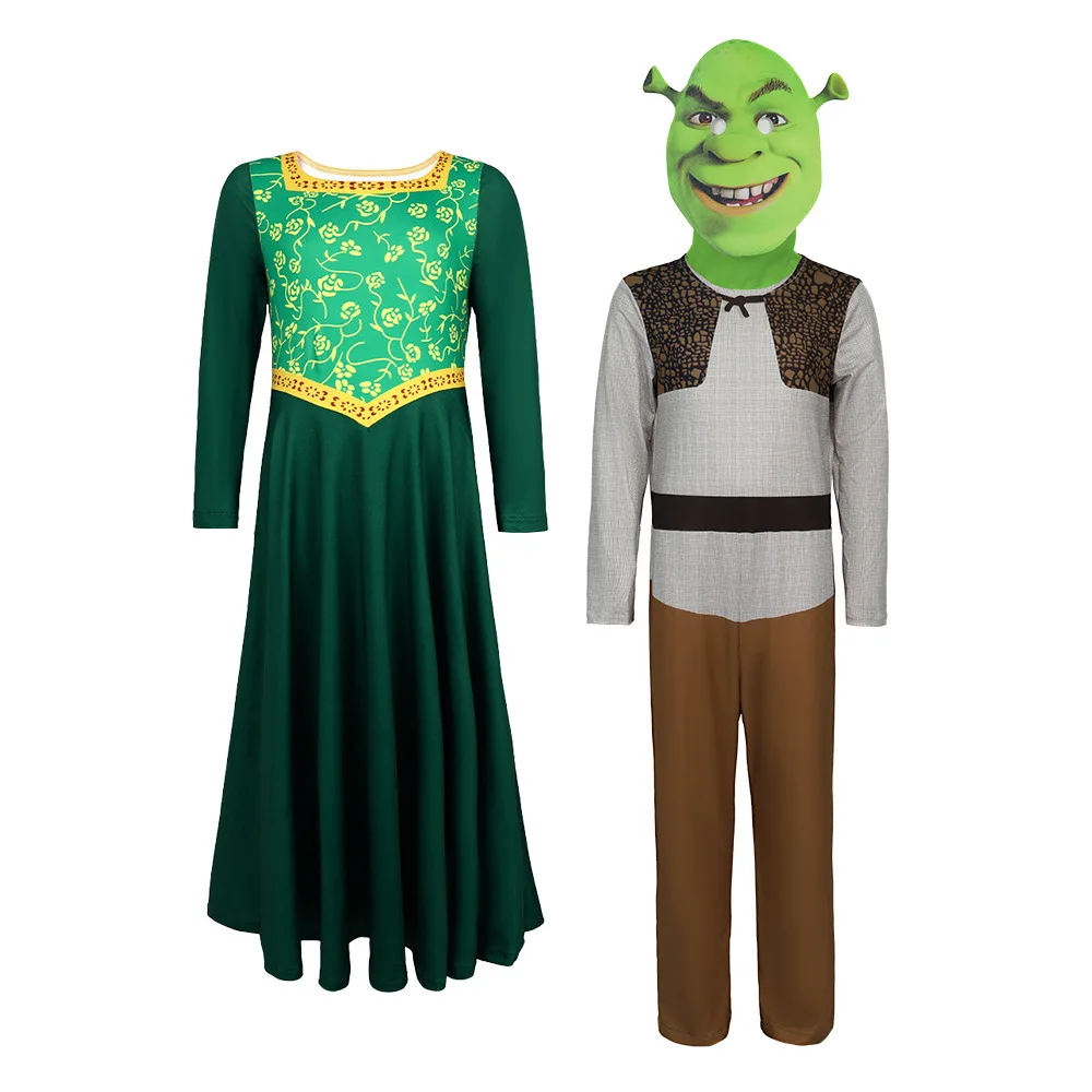 Princ Fiona-kostuumset Monster Sek loween Dameskleding Rollengplanten Jurk Polyestervezel 00% Traditionele Chinese...