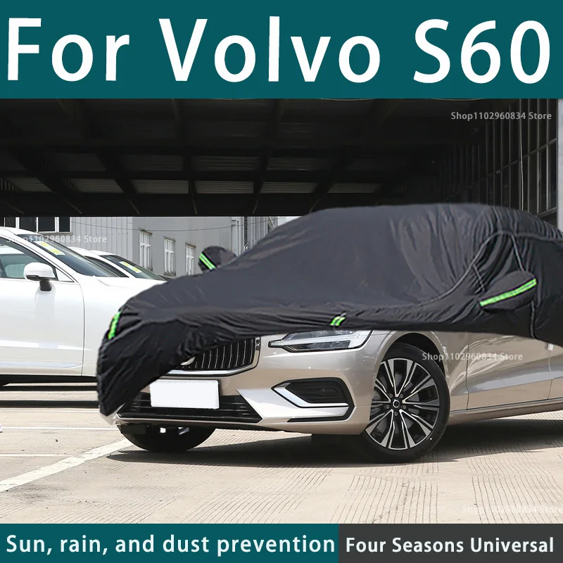 For Volvo S60 210T Full Car Covers Outdoor Uv Sun Protection Dust Rain Snow Protective Car Cover Auto Black Cover