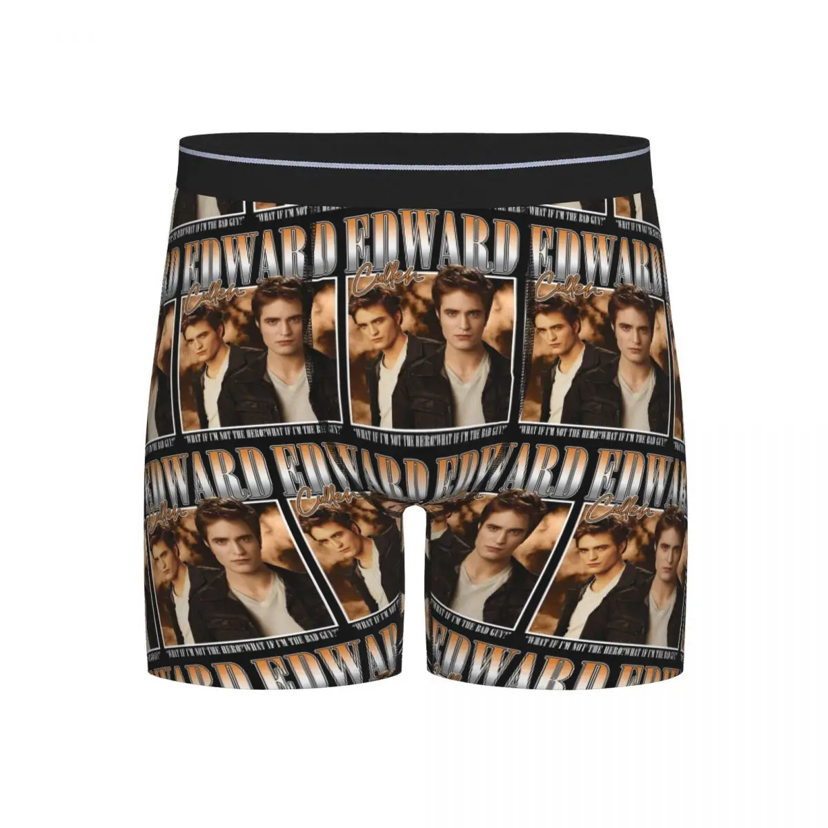 

Long Boxer Underpants Shorts Edward Cullen Retro 90 Homage Twilight Panties Male Breathable Underwear for Homme Man Boyfriend