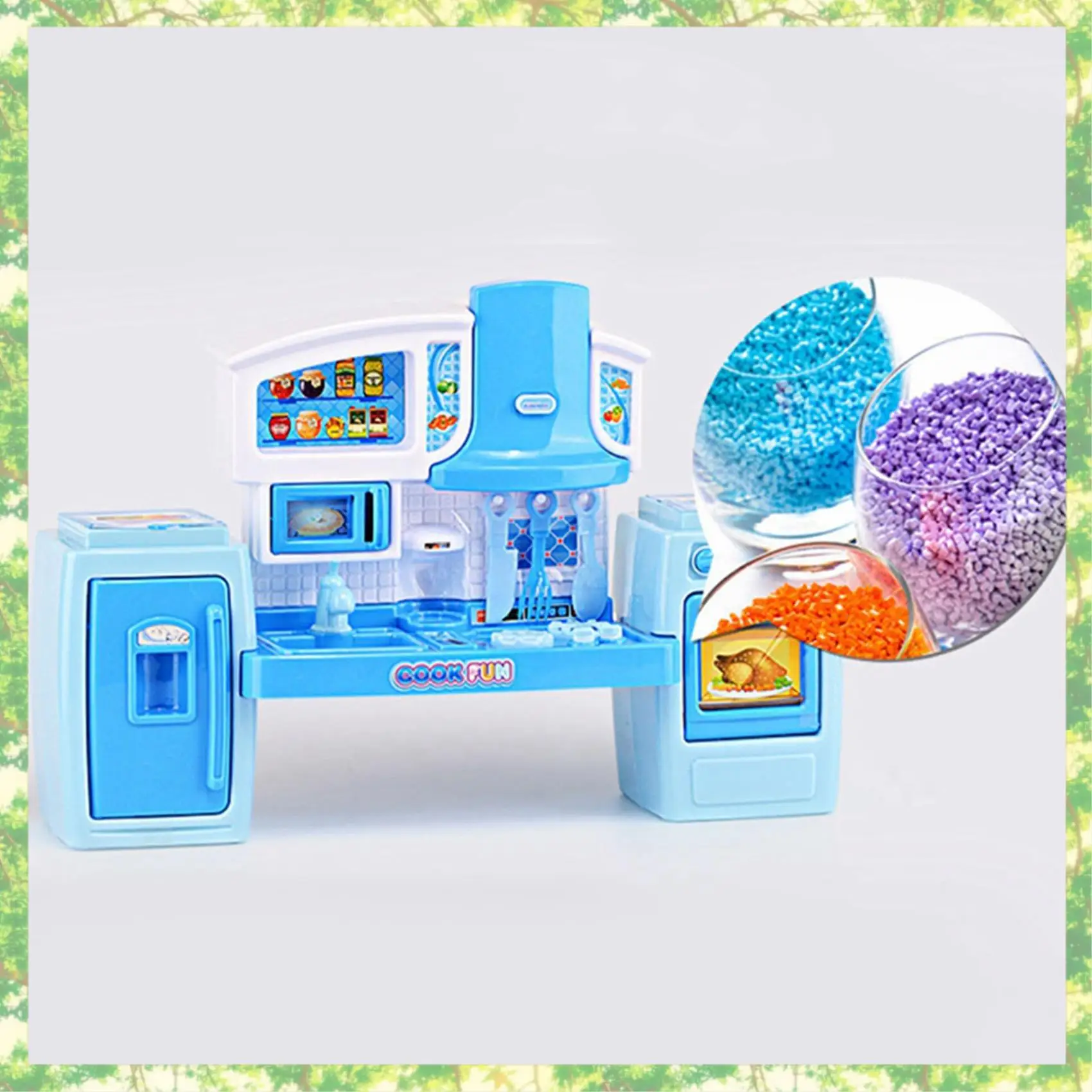 Eco-Friendly-24X Conjunto de Cozinha Música Pretend Acessórios Conjunto de Cozinha Jogo de Cozinha Conjunto de Utensílios de Cozinha para Crianças - P