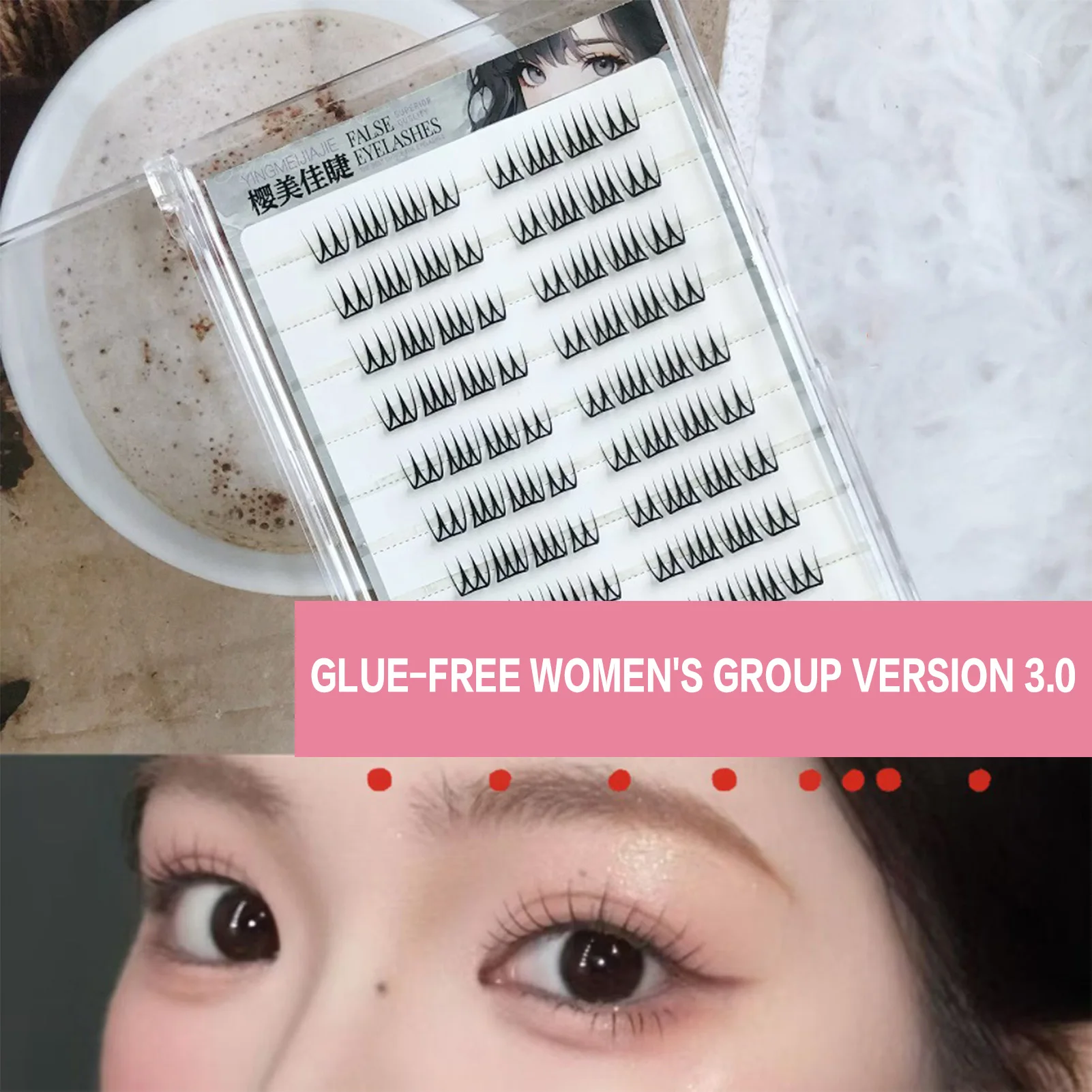 ขนตาปลอมสไตล์เคป๊อป 6/10/20 แถว ความยาว 7-13 มม. คละแบบ ธรรมชาติ สำหรับสาวๆ วงไอดอลเกาหลี เหมาะสำหรับใส่ทุกวัน แต่งตาสำหรับงานปาร์ตี้