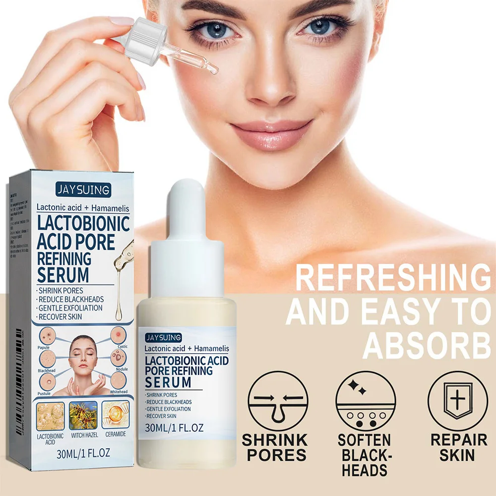 سيروم حمض اللاكتوز للتحكم في الزيوت ، إزالة الرؤوس السوداء ، تلاشي الخطوط الدقيقة ، مكافحة الشيخوخة ، التبييض الفعال ، التقشير ، جوهر انكماش المسام