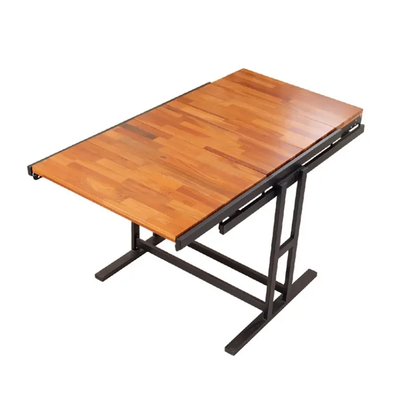 Simple multifunctional folding table, household, removable storage rack