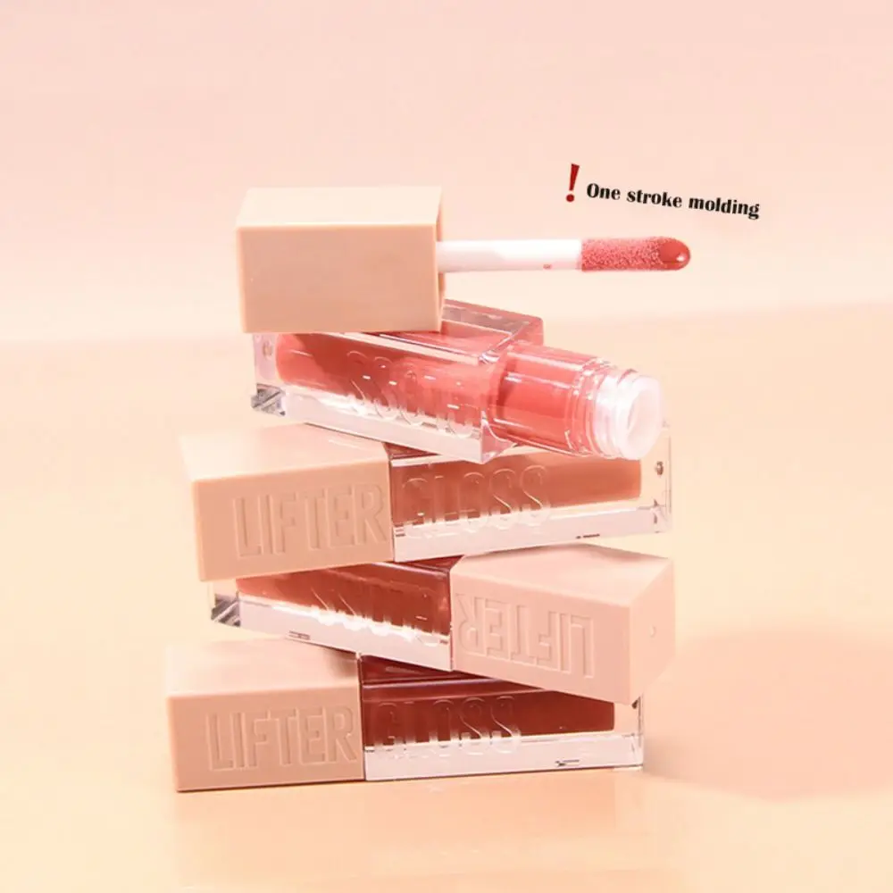 ลิควิดลิปสติกเพิ่มความกระจ่างใส ให้ความชุ่มชื้นยาวนาน ลิปกลอสไม่เป็นคราบ กันน้ำ กระจกเคลือบปาก เครื่องสำอางสำหรับผู้หญิง