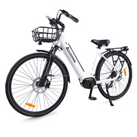 Accolime 700C City EBike With M200 Torque Sensor 36V250W Mid motor kit 15Ah Lithium Battery For Women Men City Commuting