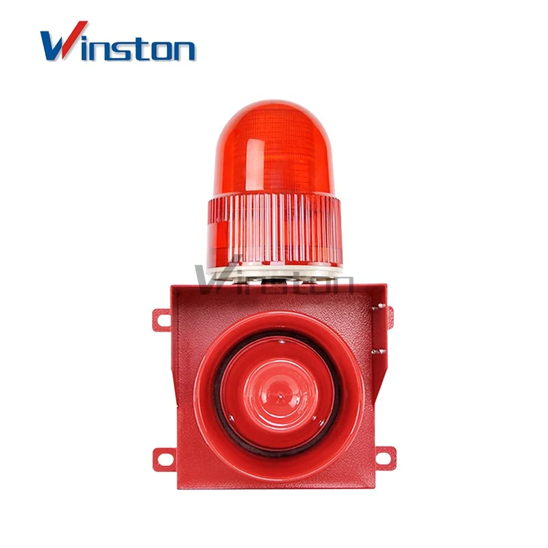 2024 Waterproof IP67 120DB Sound combination alarm WS-01G electronic buzzer Audible visual alarm for automobiles and ships