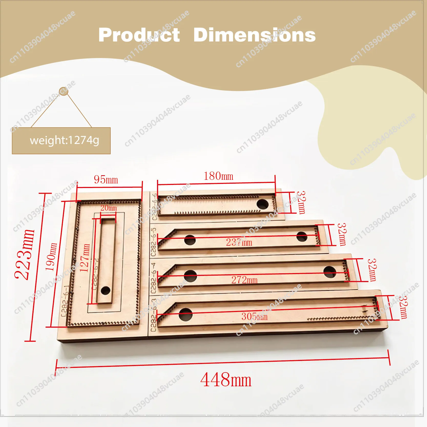 For Woven Bucket Women's Bag Leather Knife Die DIY Personalized Handmade Bag Stamping Cutting Die C282