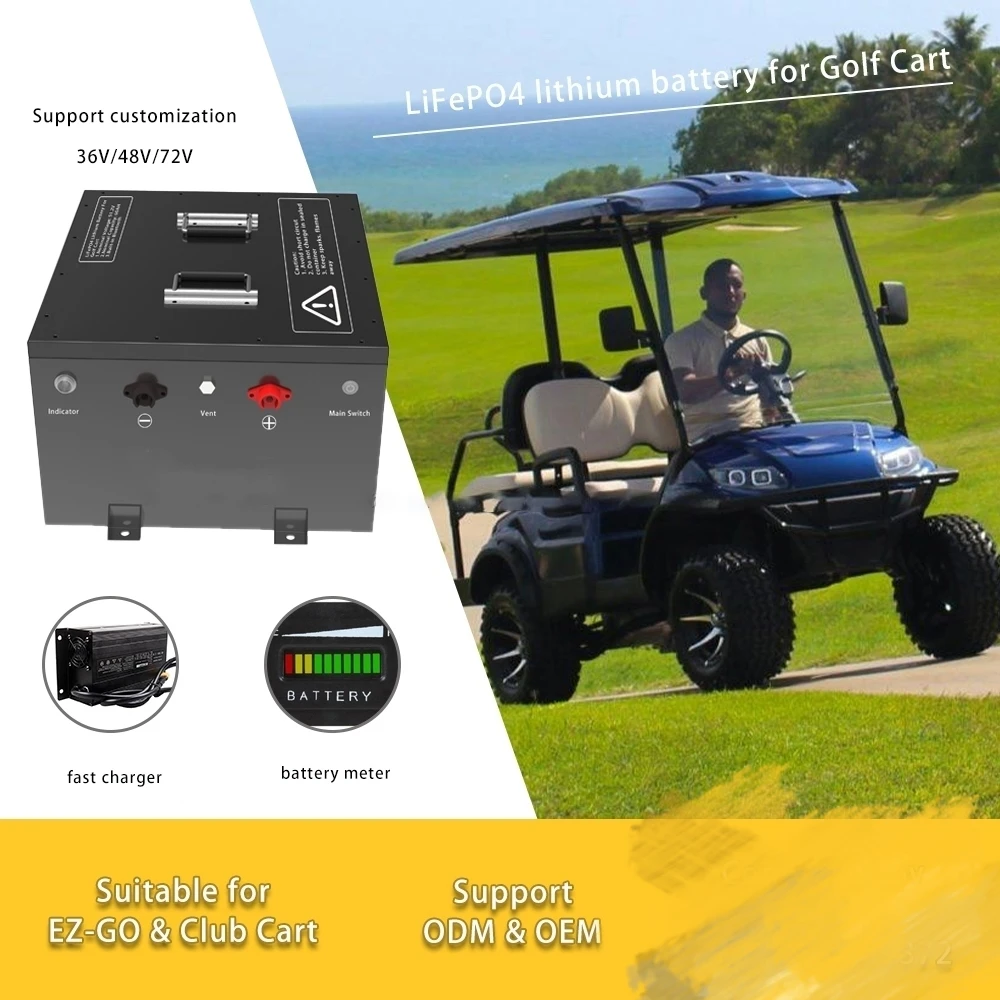 OEM 48v golf cart battery big capacity lead acid replacement lithium battery for golf cart