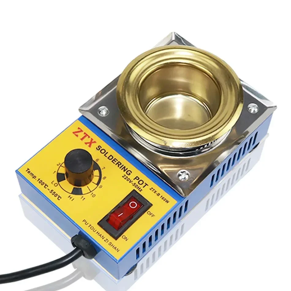 220V EU Plug Adjustable Temp Tin Melting Pot 150W 160W Soldering Melting Equipment For Electronic Welding