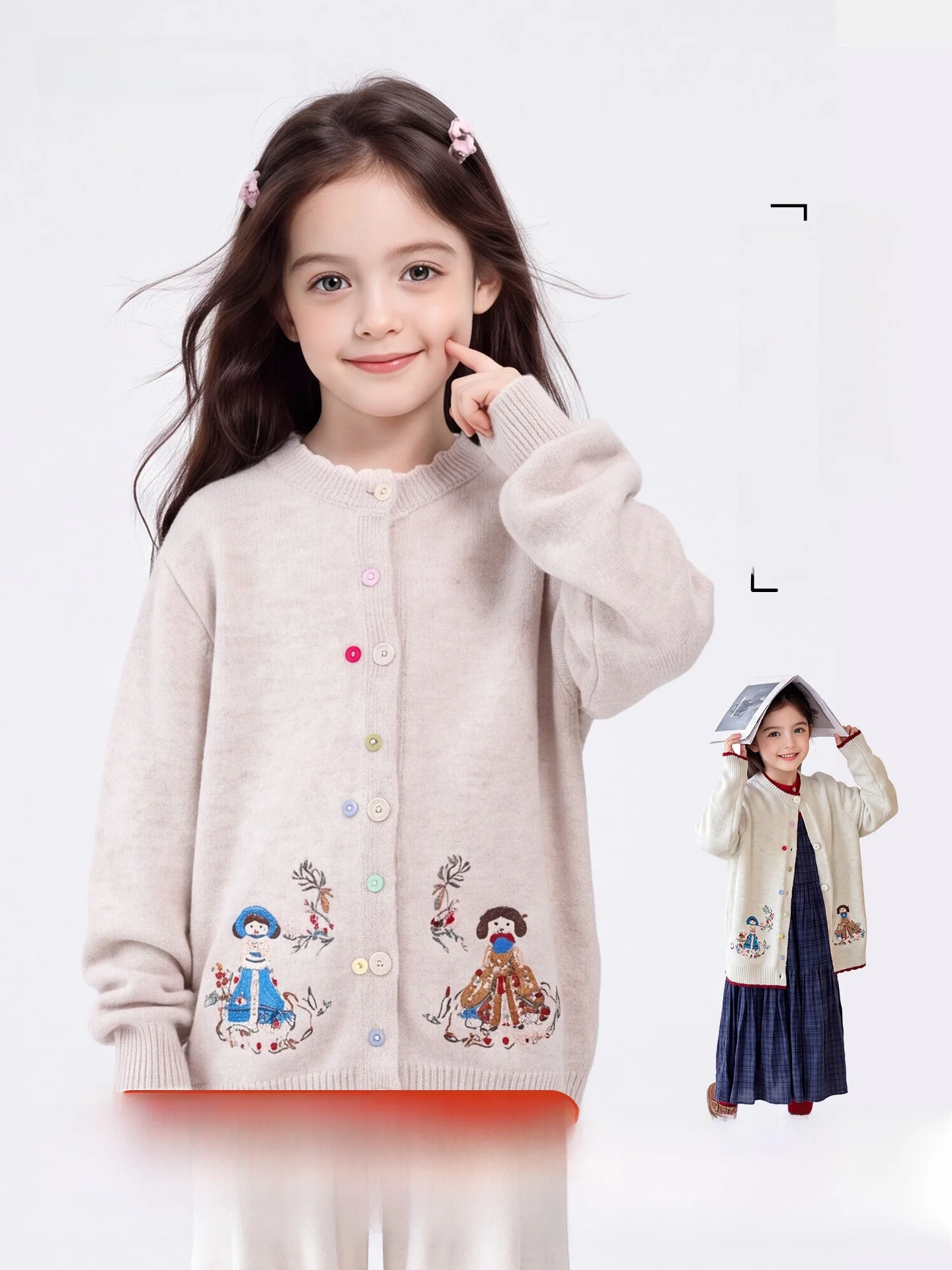 spring-autumn-girls-knitted-sweater-cardigan-comfortable-soft-long-sleeve-round-neck-single-button-closure-loose-fit-children