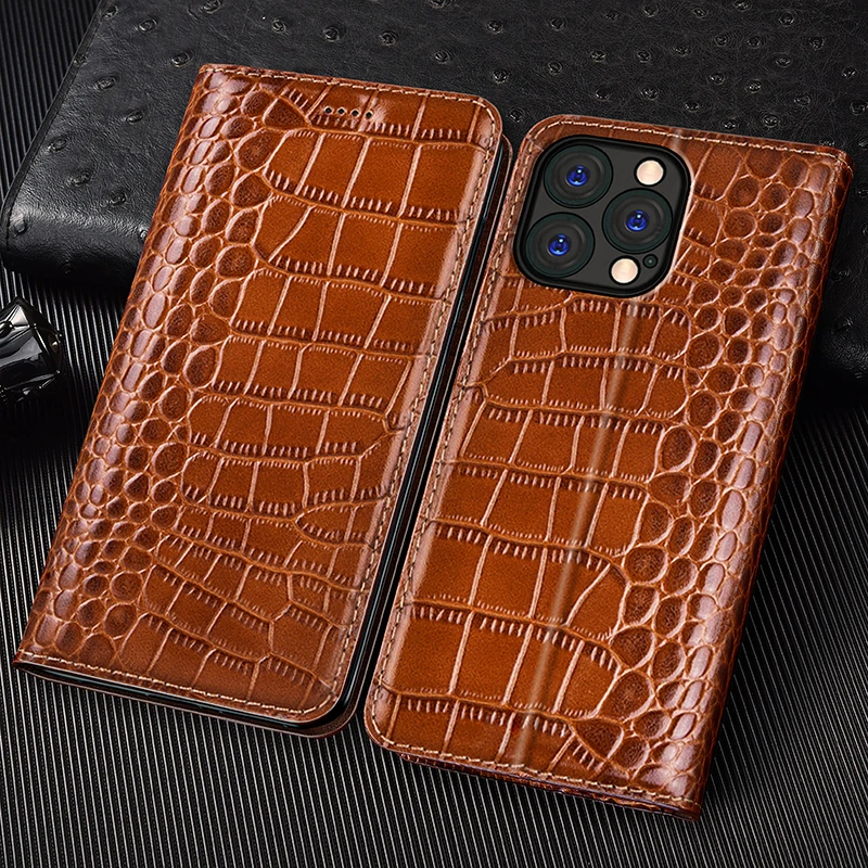 

Чехол-книжка из натуральной крокодиловой кожи для iPhone 7 8 Plus X XS XR 11 12 13 14 15 Pro Mini SE 2020 Max