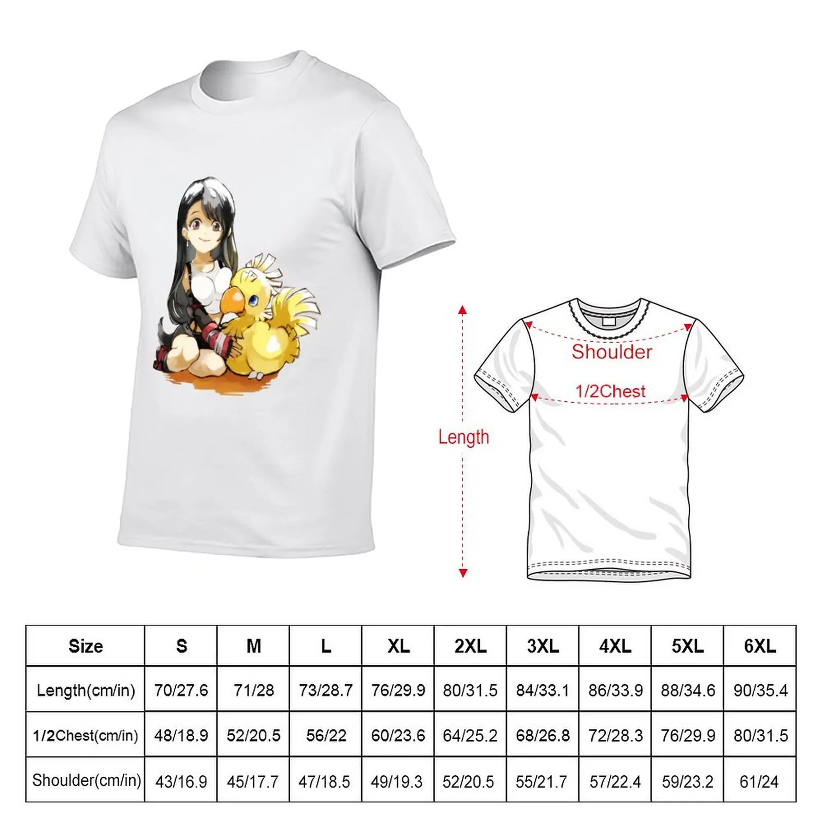 Chocobo & Tifa T-Shirt Plus Size Everyday Tee Shirt