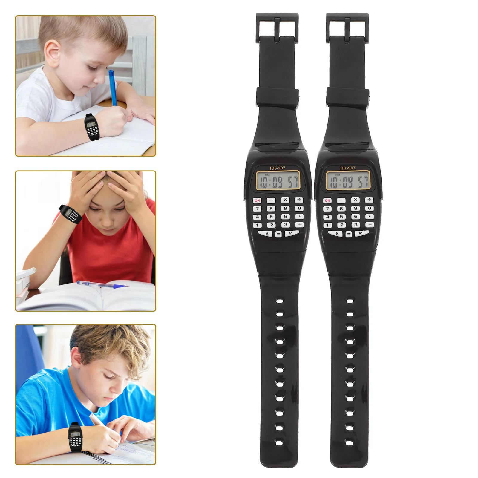2 stücke Rechner Uhr Für Kinder Tragbare Berechnung Armbanduhr Geburtstag Geschenk Mathematik Lernen Büro Elektronik