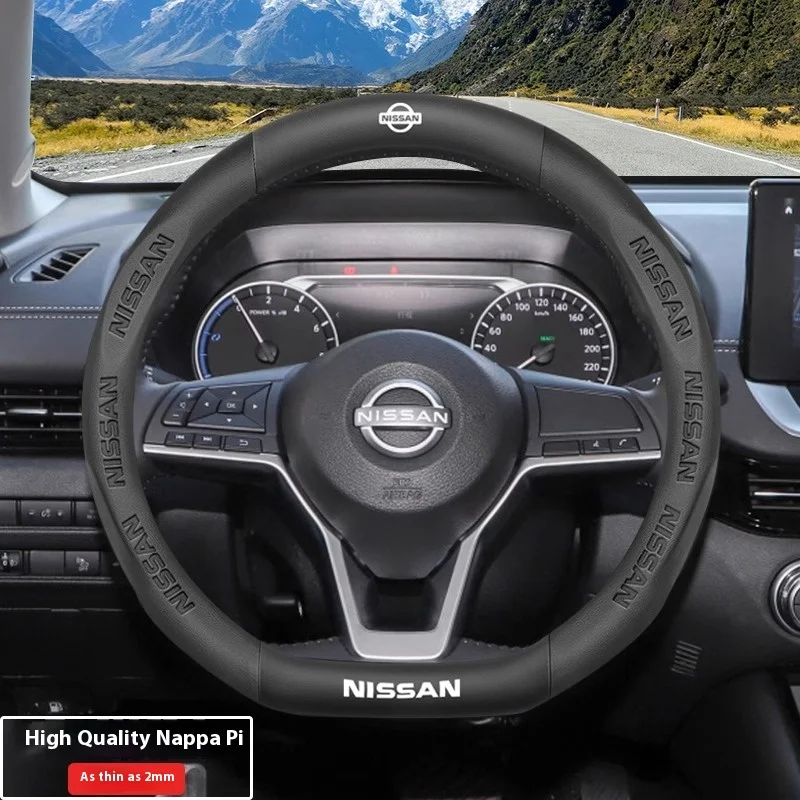 Car Steering Wheel Cover Nissan Qashqai Juke X-Trail Patrol Note Leaf Altima Maxima Micra Murano Rogue Pulsar Sentra Teana Tiida