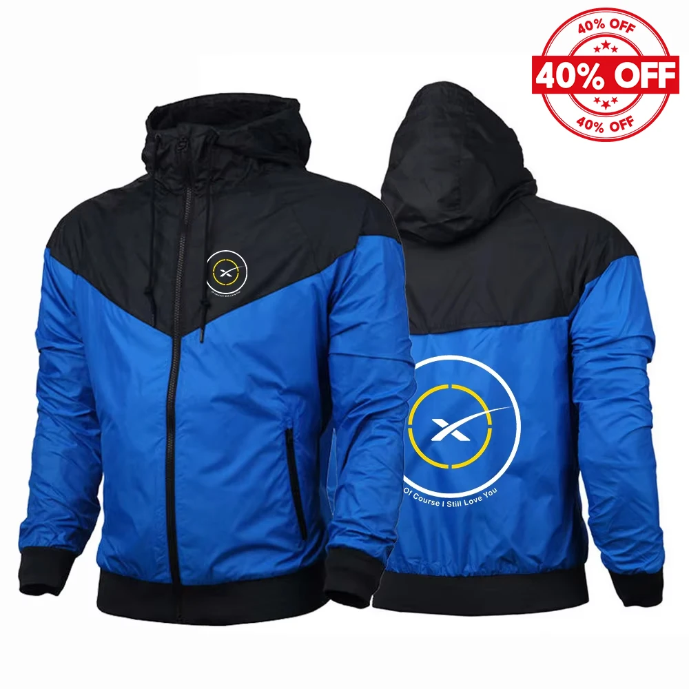 

Осенний мужской кардиган 2024, спортивное пальто SPACEX SPACE X LOGO ELON, ветровка с принтом, куртка, высококачественные лоскутные толстовки