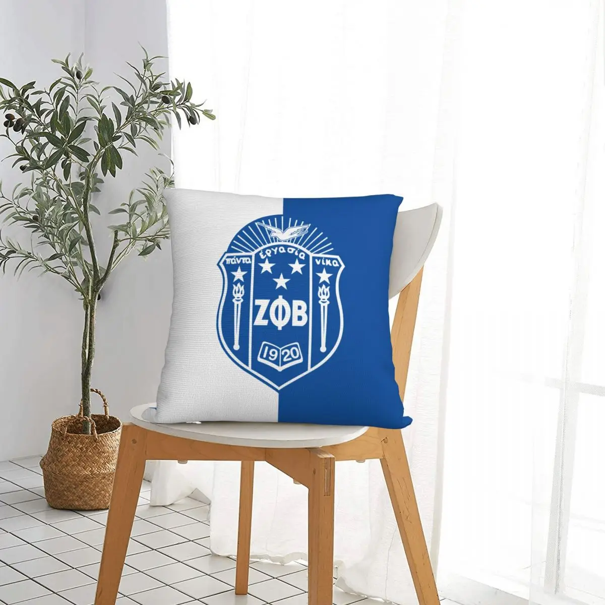 ساحة رمي غطاء وسادة ، وسادة يغطي ، المخدة لغرفة ، أريكة ، الأريكة ، السرير ، زيتا فاي بيتا ، ZPB نادي نسائي ، ديكور المنزل ، 2 حزمة #6