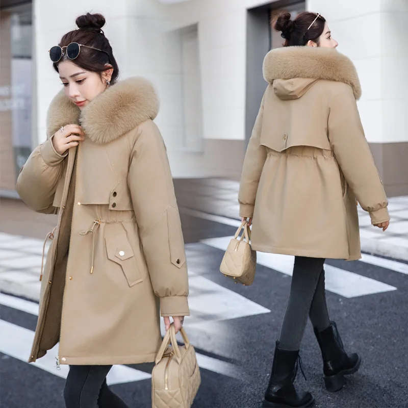 

Зимние женские парки: осенняя верхняя одежда с полиэстеровым наполнителем, ветрозащитные, с панелями, удобные, на пуговицах, с карманами, вязаные, с леопардовым принтом, хит продаж