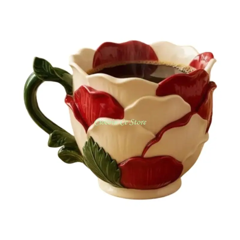 

X90F Resin Mug With Comfortable Grip For Hot Beverages Heat Resistant Coffee Cup Ergonomic Handle Office Drinkware
