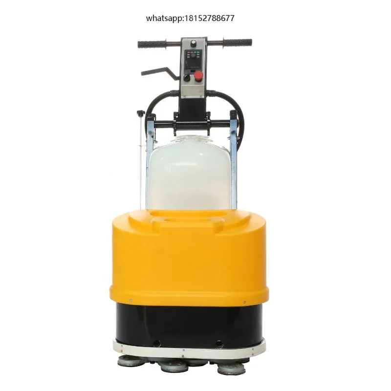 V6 Hand Push Floor Grinder 5.5HP Belt Drive Polisher, Dust Port Cement Sander for Epoxy Granite Marble