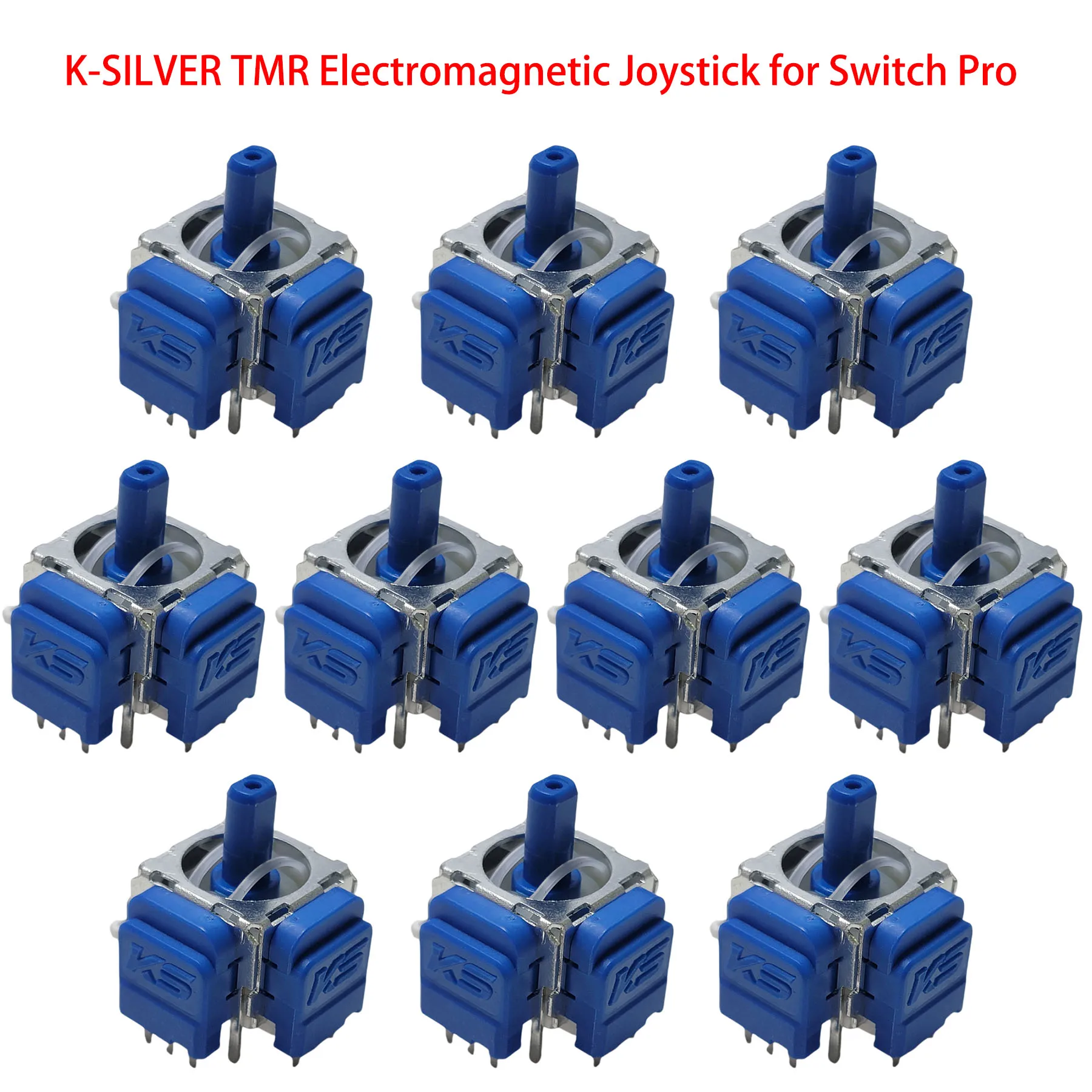 10pcs K-SILVER TMR Tunnel Magnetic Resistance Joystick for Switch Pro Gamepad Controller Electromagnetic Joysticks Replacement