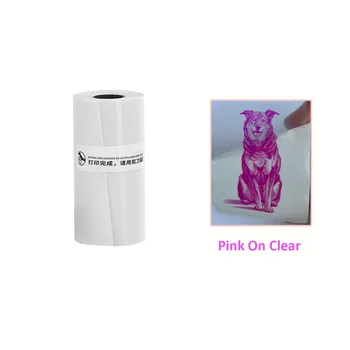 ジャーナルメモ用透明粘着紙、シアンブルーピンク、透明粘着フォト用紙、t02、m02、2 1/4 