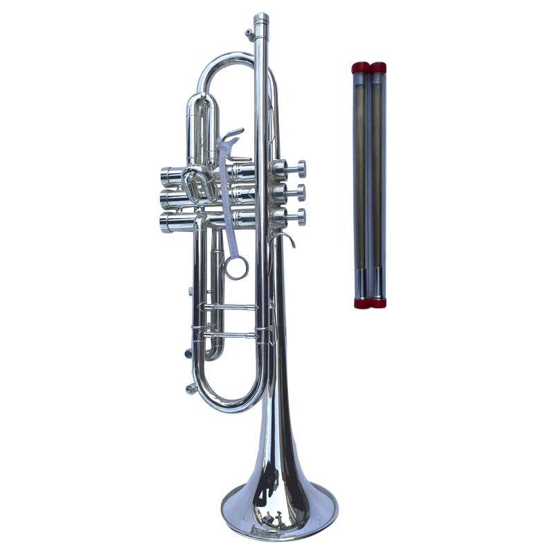 Different Size Leadpipe Popular Selling Brass Trompeta Instruments Silver Plated Bb Trumpet with Different Playing Sounds