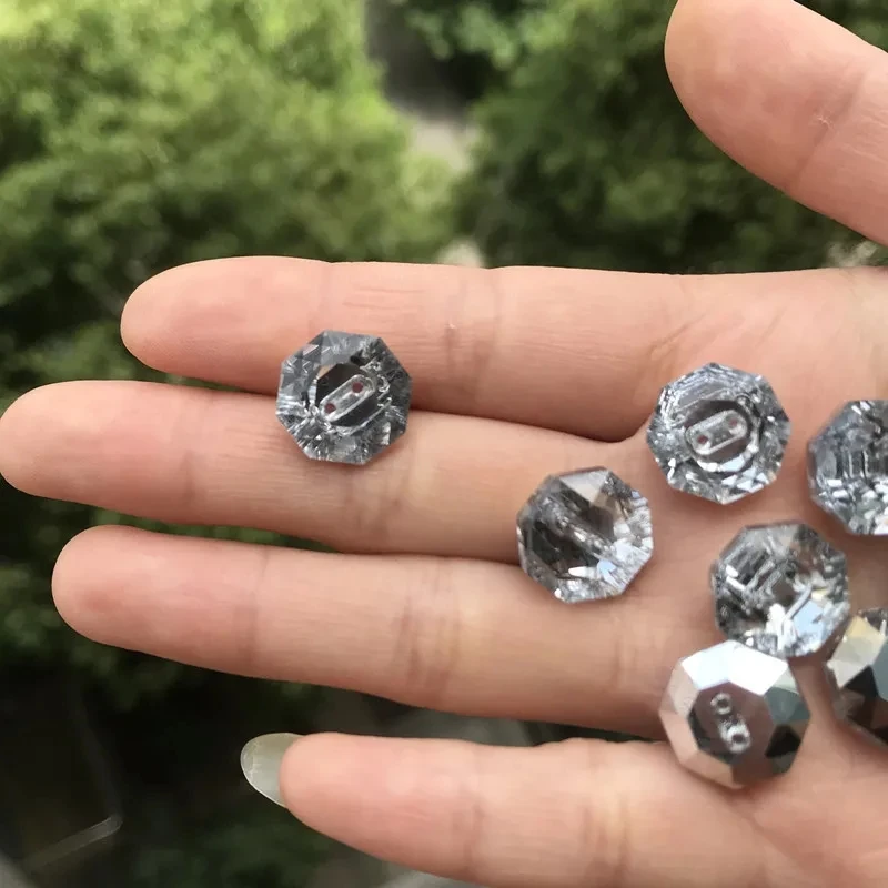 20pcs Clear Crystal gemstone buttons Sewing buttons for shirt Crystal  buttons for garments Sewing Accessories 13mm