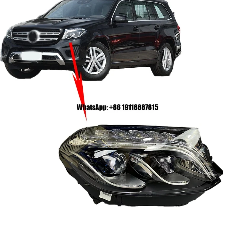 Left and Right Headlights  for  Mercedes-Benz GLS 166  , OE number 1669066603, original  second-hand
